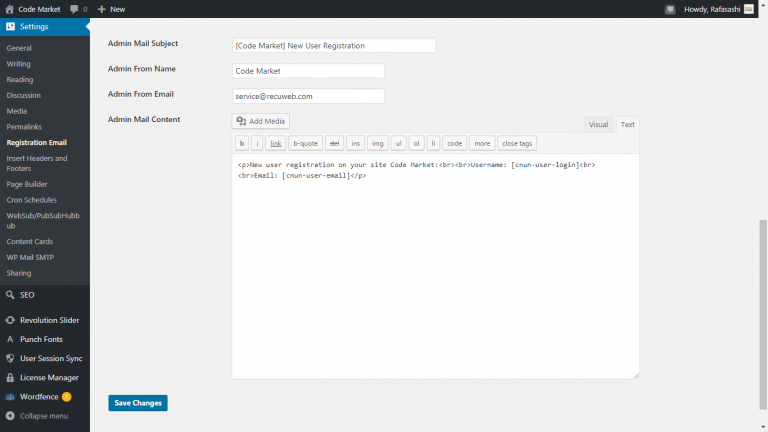 Custom New User Notification