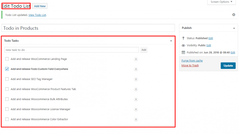 Todo Custom Field
