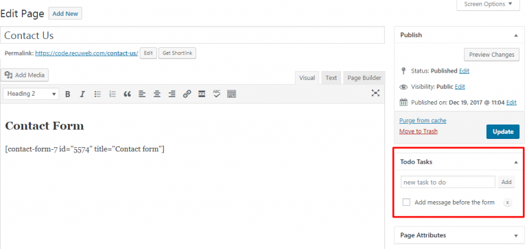 Todo Custom Field