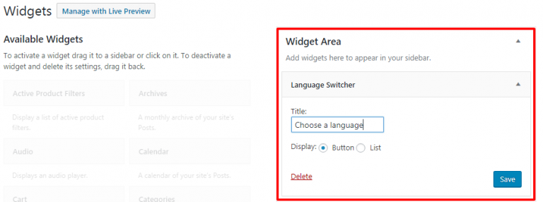 Language Switcher